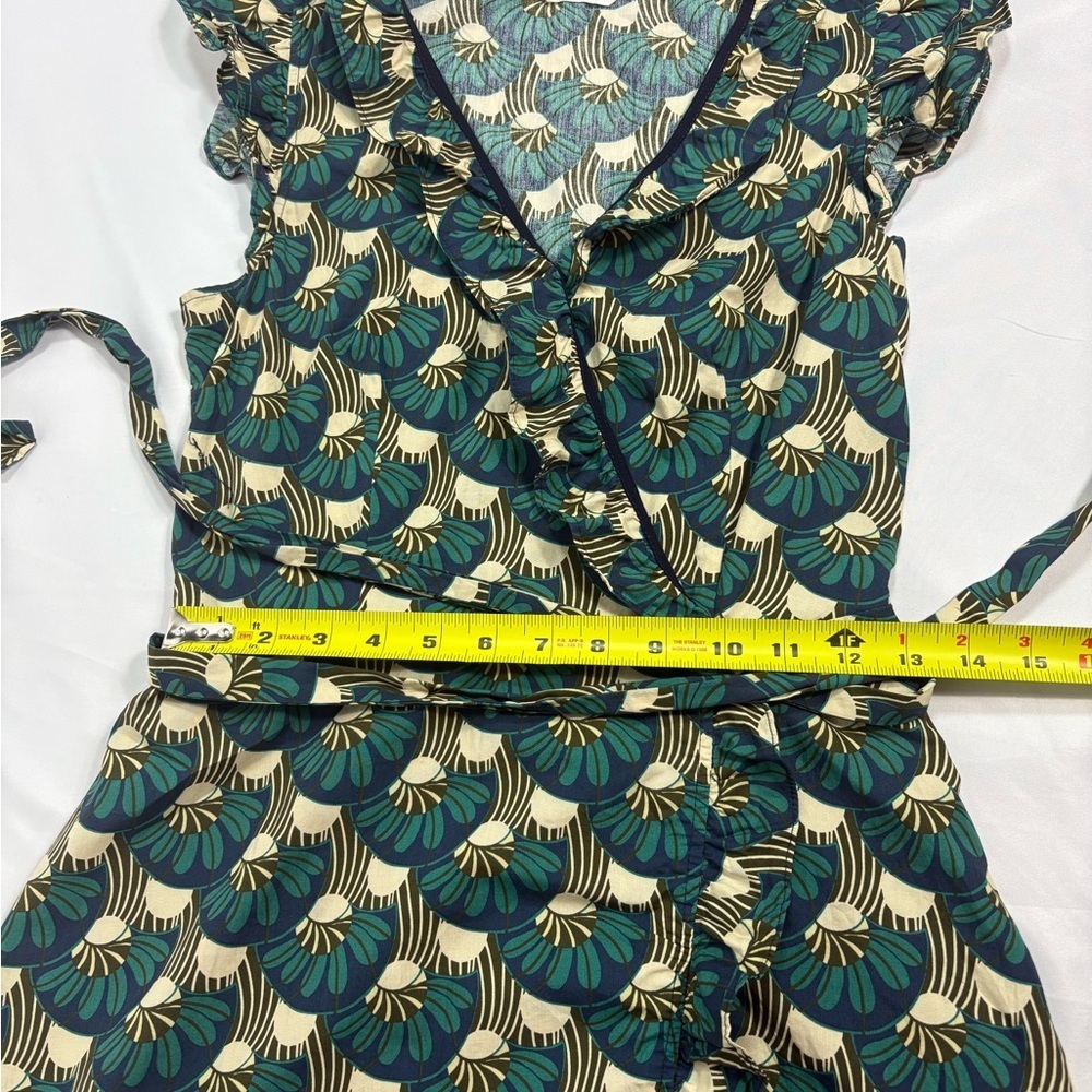 NAF NAF Green and Cream Patterned Mini Dress - Picture 4 of 7